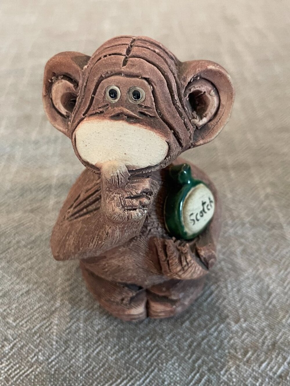 Artesania Rinconada Chimp with Scotch Bottle Classic Retired 3.5" Figure